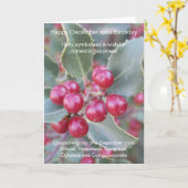 December - vogeldagkaart kaart (Gele Bloem)