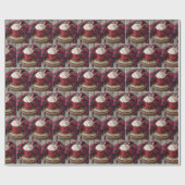 December warme chocolademelk met geplette deken cadeaupapier (Vlak)
