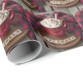 December warme chocolademelk met geplette deken cadeaupapier (Rol Hoek)