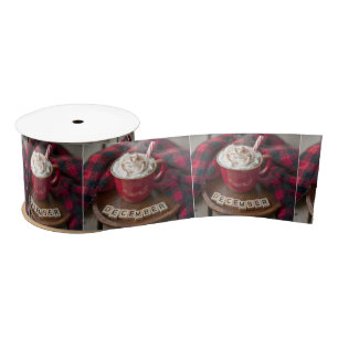 December warme chocolademelk met geplette deken satijnen lint