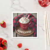 December warme chocolademelk met geplette deken servet (Insitu)