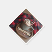 December warme chocolademelk servet (Hoek)