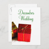 December Wedding Announcement Briefkaart (Voorkant / Achterkant)