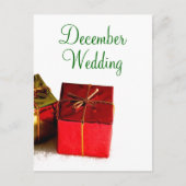 December Wedding Announcement Briefkaart (Voorkant)