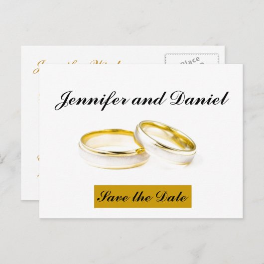 December Wedding Save the Date Aankondiging (Voorkant / Achterkant)
