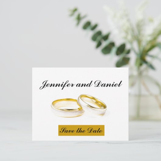 December Wedding Save the Date Aankondiging (Staand voorkant)