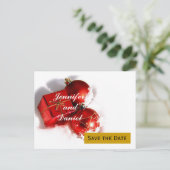 December Wedding Save the Date Aankondiging Briefkaart (Staand voorkant)