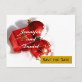 December Wedding Save the Date Aankondiging Briefkaart (Voorkant)