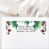 December Winter Bruiloft Holly Berry Vakantie Etiket (Insitu)