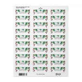 December Winter Bruiloft Holly Berry Vakantie Etiket (Full Sheet)