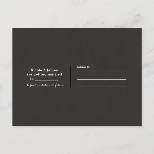 December Winter Wedding Holly Berry Bewaar de datu Aankondigingskaart (Achterkant)