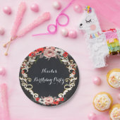 December Winterhuwelijk Hulstbes Bes Bes Florale E Papieren Bordje (Feest)