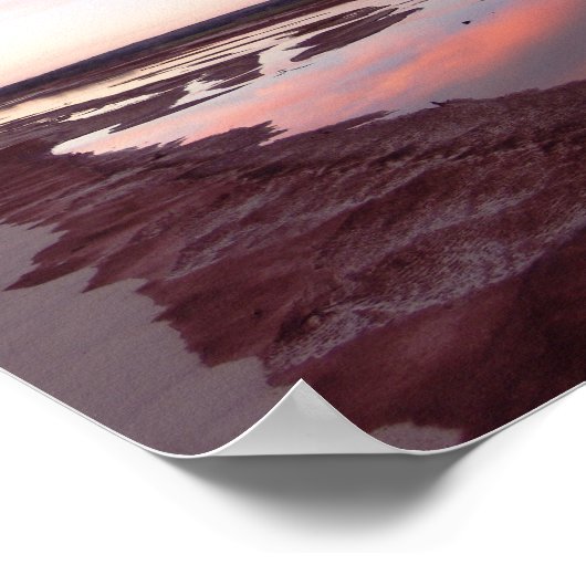 December zonsondergang, Cimarron River, Oklahoma Poster (Hoek)