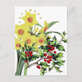 Decembermaandbloemen Narcis & Hulst Briefkaart (Voorkant)