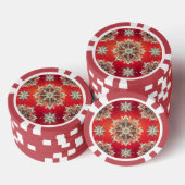 Decembervlokken Poker Chips (Opstapeling)