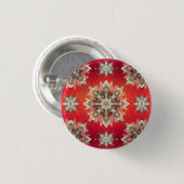 Decembervlokken Ronde Button 3,2 Cm (Voorkant /achterkant)
