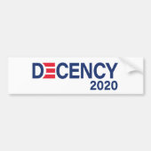 Decency 2020 Biden Harris 2020 Election Bumpersticker (Voorkant)