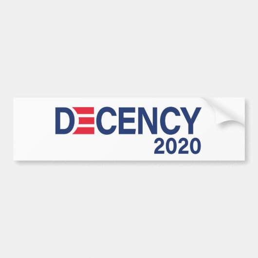 Decency 2020 Biden Harris 2020 Election Bumpersticker (Voorkant)