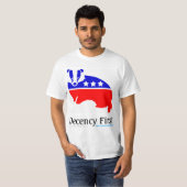 DECENCY EERST - t-shirt van de officiële partij vo (Voorkant volledig)