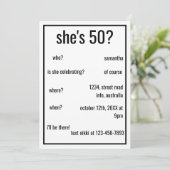 Decennia grappige eenvoudige 'Birthday'-minimalist Kaart (Staand voorkant)