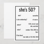 Decennia grappige eenvoudige 'Birthday'-minimalist Kaart (Voorkant / Achterkant)