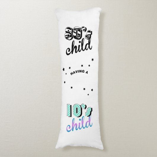 Decennia moeder en Baby van 1980 / 2010 Lichaamskussen (Voorkant Verticaal)