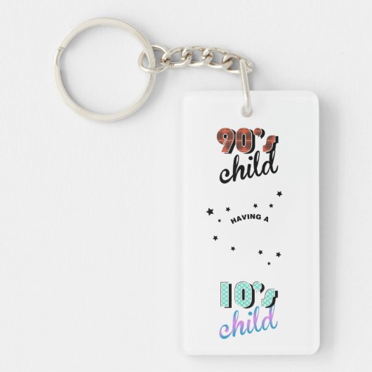 Decennia moeder en Baby van 1990 / 2010 Sleutelhanger (Voorkant)