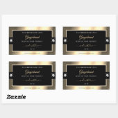 Decent Black Golden Shiny Brilliants Product Label (Vel)