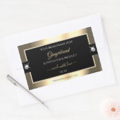 Decent Black Golden Shiny Brilliants Product Label (Envelop)