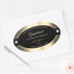 Decent Black Golden Shiny Brilliants Product Label