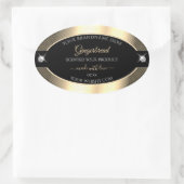 Decent Black Golden Shiny Brilliants Product Label (Tas)