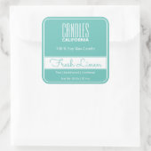 Decent Plain Lichtblauw Product Verpakkingslabels Vierkante Sticker (Tas)