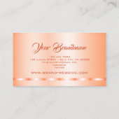 Decent Shimmery Pastel Peach Sinaasappel Decoratie Visitekaartje (Achterkant)