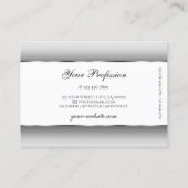 Decent Zilver Grijs Wit Ombre Ovaal Vorm Lijst Visitekaartje (Achterkant)