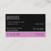 Decent zwart Lila wit typografisch en stijlvol Visitekaartje (Achterkant)