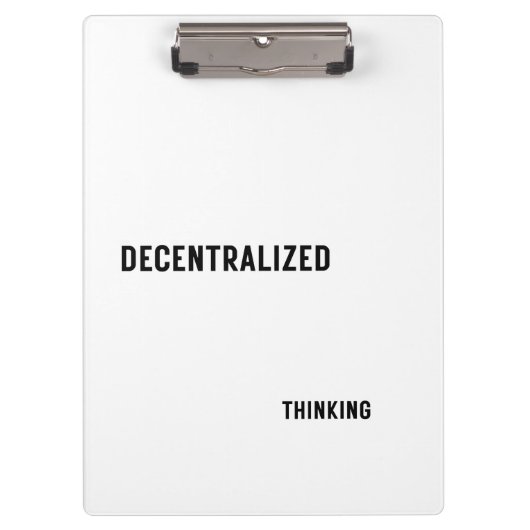 Decentralized Thinking Aesthetic Clipboard  Klembord (Voorkant)