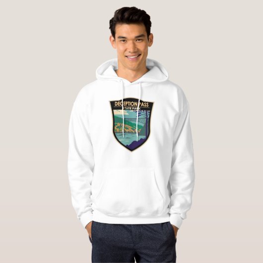 Deceptapas State Park Bridge Washington Badge Hoodie (Voorkant volledig)