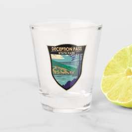 Deceptapas State Park Bridge Washington Badge Shot Glas