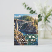 Deception Pass Bridge — Washington Briefkaart (Staand voorkant)
