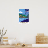 Deception Pass State Park-brug Washington Retro Poster (Keuken)