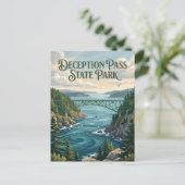 Deception Pass State Park Washington Briefkaart (Staand voorkant)