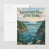 Deception Pass State Park Washington Briefkaart (Voorkant / Achterkant)