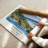 Deception Pass Washington Poster, Aquarel, Klant Poster