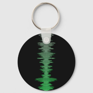 Decibels Sound Wave Green Sleutelhanger