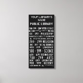 Decimaal openbare bibliotheek dewey op canvas (Voorkant)