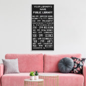 Decimaal openbare bibliotheek dewey op canvas afdruk (Insitu (Woonkamer))