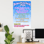 Decimaal Place Value Poem = Poster/ankergrafiek Poster (Thuiskantoor)