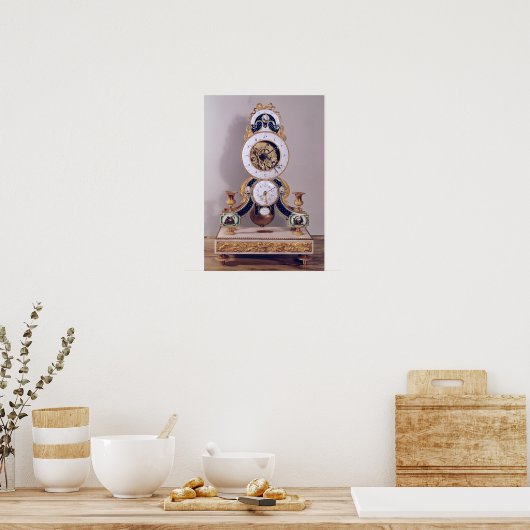 Decimale en dubbele klok poster (Keuken)