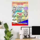 Decimalen toevoegen en aftrekken = Poster (Thuiskantoor)