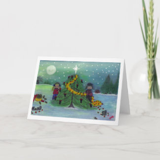 "Dec'ing the Tree - Natuur's Way!" Feestdagen Kaart